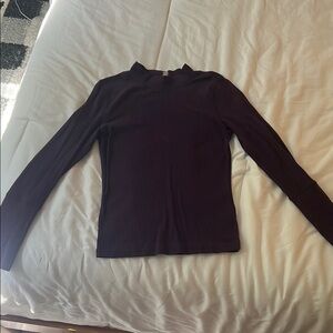 Intimately Free People Dark Purple, Long Sleeve, Mock Neck top! size Medium!